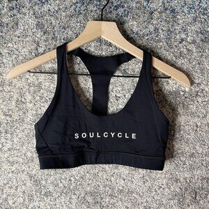 Lululemon x SoulCycle Sports Bra Womens 8 Black Racerback T-Back Athletic Yoga‎